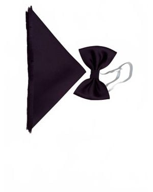 Quiet Luxury Bow Tie And Pocket Piece - Blue