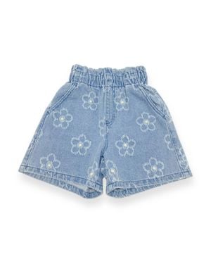 Doe A Dear Girl's Floral Shorts - Blue