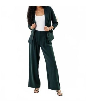 Skies Are Blue Bond Street Wide Leg Trouser Pants - Green