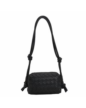 Accessory Concierge Braided Shoulder Bag - Black