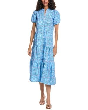 Sail To Sable Midi Shirtdress - Blue