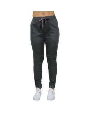 Galaxy By Harvic Loose Fit Twill Jogger Pants - Gray