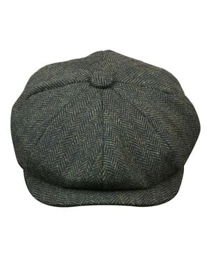 Infinity Leather Peaky Blinders Tweed Gatsby Hat - Green