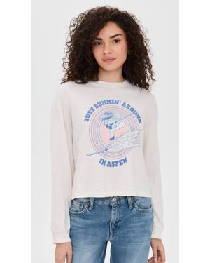 RE/DONE Boxy Boyfriend Long Sleeve Tee - White