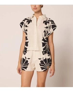 Cleobella Selene Printed Blouse - Natural