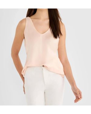 NIC+ZOE Day Gloss Woven Scoop Tank Top - Natural