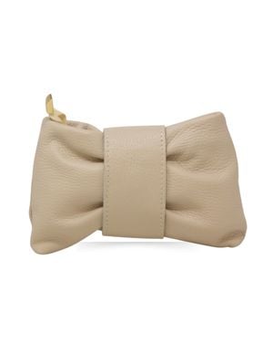 German Fuentes Bow Clutch Bag - Natural