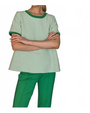 Joh Karissa Stripe Knit Top - Green