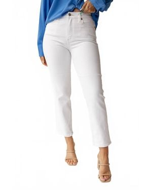 Mara Hoffman Monroe High Rise Crop Jeans - Blue