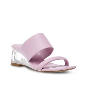 Anne Klein Gaia Strappy Slide Sandals - Pink