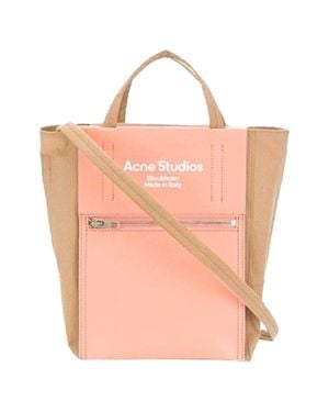 Acne Studios Acne Logo Mini Tote Crossbody Bag Aev - Pink
