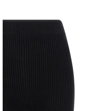 Ganni Organic Cotton Casual Pants - Black