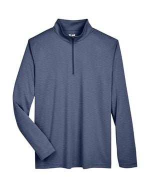 Team 365 Zone Sonic Heather Performance Quarter-Zip Pullover - Blue