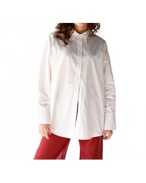 Nia Dahlia Button Up Shirt - White