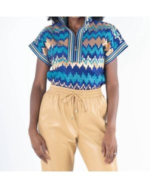 Emily Mccarthy Poppy Pullover Top - Blue