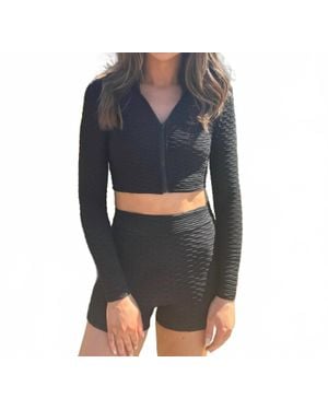 Blakeley Athleisure Workout Short Set - Black
