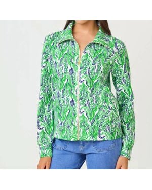 Lilly Pulitzer Upf 50+ Eleni Pullover Sweatshirt - Green