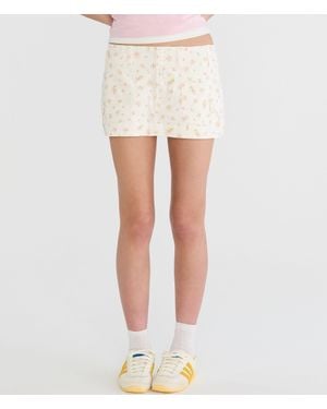 Aéropostale Twill Cargo Low-Rise Mini Skirt - White