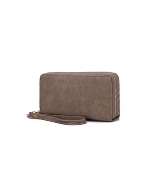 Fashnzfab Mkf Lisbette Embossed M Signature Wallet By Mia K - Brown