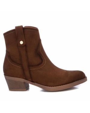 Xti Suede Italian Western Boots - Brown
