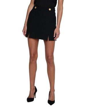 L'Agence Nelina Button Tab Mini Skirt - Black