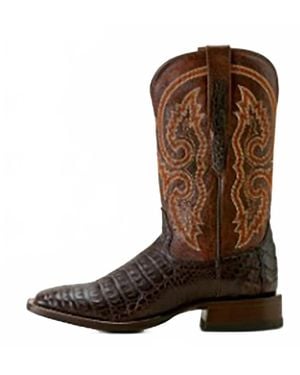 Ariat Caiman Belly Classic Callen Exotic Cowboy Boot - Brown
