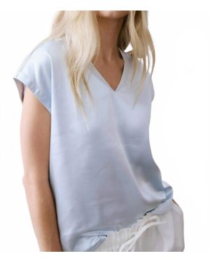 Melissa Nepton Garick V-Neck Top - Blue