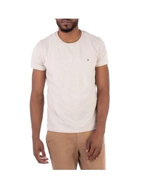 Tommy Hilfiger Slim-Fit Flag Embroidery Cotton T-Shirt - White