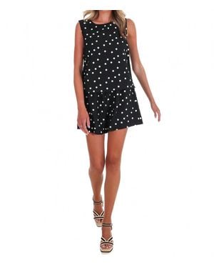 She + Sky Sweet Talk Polka Dot Tank Top - Black