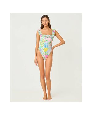 Lilly Pulitzer Aemma Ruffle One Piece Swimsuit - White