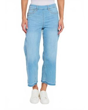 Lyssé Frances Wide Leg Crop Premium Denim - Blue
