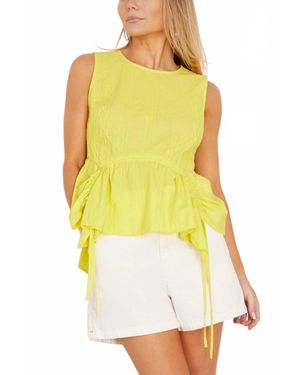 Sea Camden Cotton Poplin Tank Top - Yellow