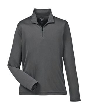 Team 365 Youth Zone Performance Quarter-Zip Pullover - Gray