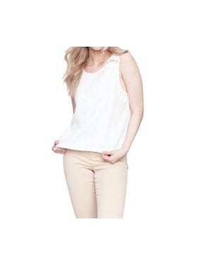 Charlie b Linen Tank Top - Black