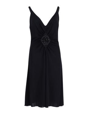 Moschino Embellished Ruched Cocktail Dress - Black