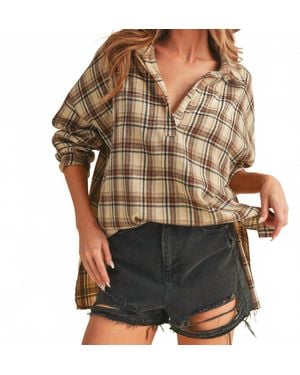 AEMI + CO Flannel Shirt - Brown