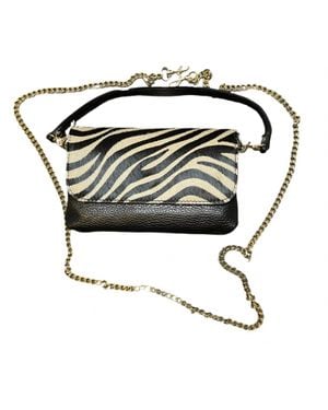 German Fuentes Leather Cowhide Crossbody And Clutch - Black