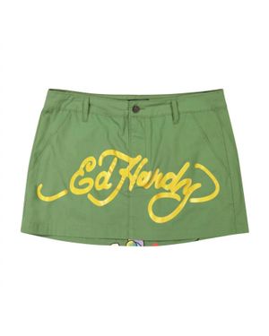 Ed Hardy Lks Heart Skirt - Green