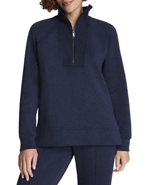 Spanx Brushed Half Zip Tunic - Blue