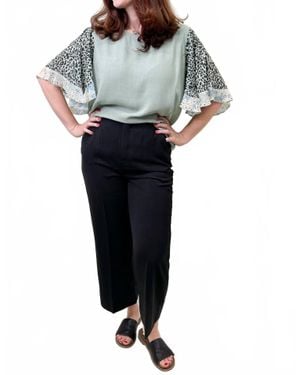 Jodifil Denim Wide Leg Pants - Black