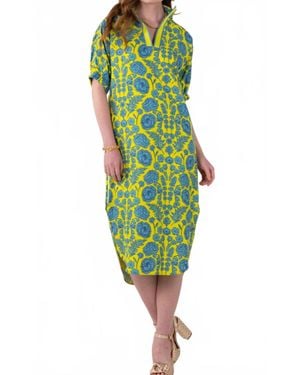 Emily Mccarthy Poppy Caftan Dress - Green