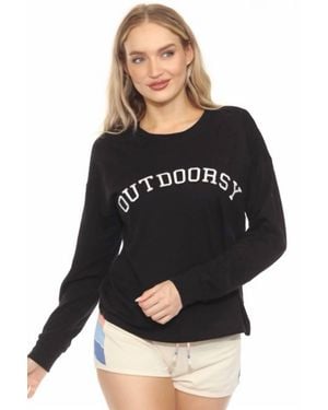 Pj Salvage Outdoorsy Long Sleeve Top - Black