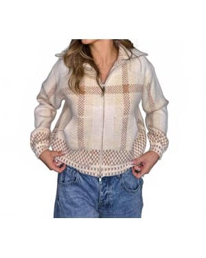 Lalavon Aspen Zip Up Jacket - Natural