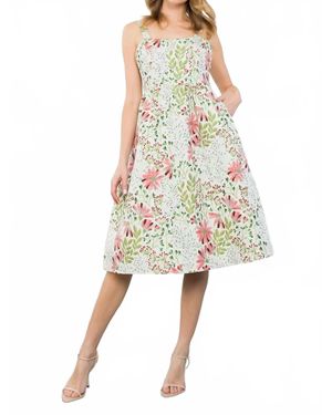 Thml Mollie Floral Embroidered Dress - Natural