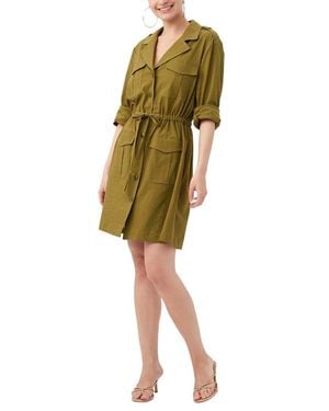 Trina Turk Tasha Linen-Blend Dress - Yellow