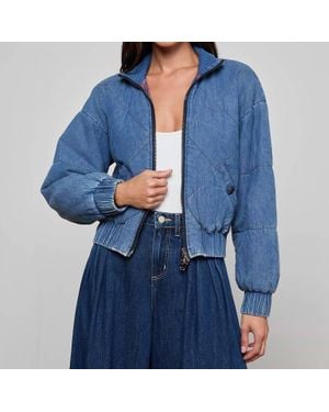 L'Agence Ryah Bomber Jacket - Blue