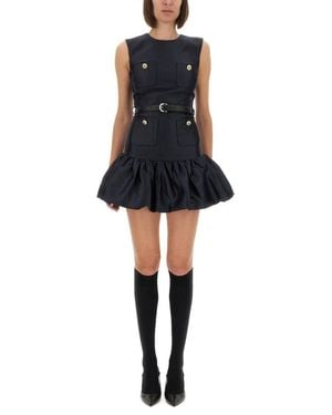 Self-Portrait Taffeta Mini Dress - Black