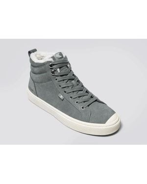 CARIUMA Oca Therma High Sneakers Charcoal Shearling Shoes Gal517 - Gray