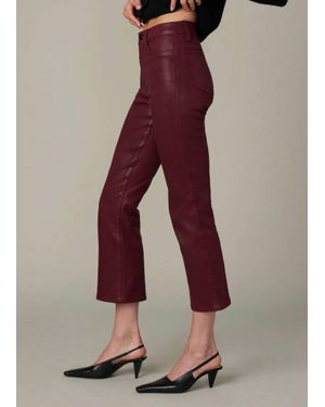 Joe's Jeans Callie Cropped Bootcut Coated Pants - Red