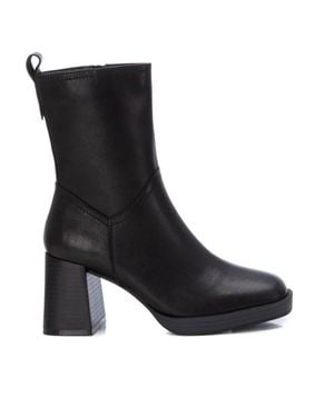 Xti Carmela Collectionwomen's Leather Booties By - Black